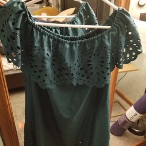 Off shoulder dress with fringe